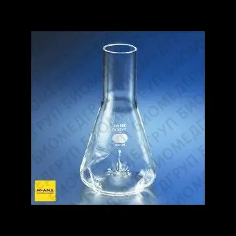 Колба Эрленмейера 1000 мл, стекло, с отбойниками, Pyrex Corning, 44441L, 6 шт.