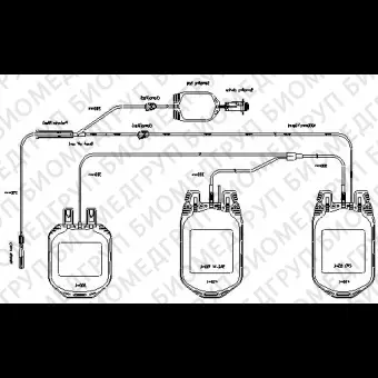 Мешок для крови строенный, CPDA1, 450/300/300, с 3мя дополнительными опциями