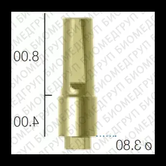 Абатмент прямой, переустанавливаемый, SwedenMartina 3.3 мм х 11 мм шейка 4 AMD3304