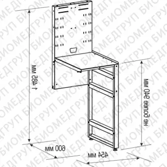 СТЕЛЛАЖ 9.1  дополнительный пристрой к столам серии СУЛ 9.1