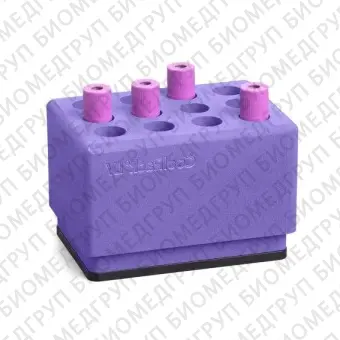 Штатив CoolRack LV, для пробирок 12x13 мм или 16 мм, 12 мест, с изолирующим модулем, фиолетовый, Corning BioCision, 432069