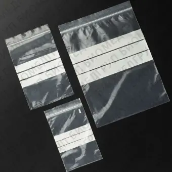 Пакеты 20х30 см, с молнией и маркировочными полосами, 1000 шт./уп., Deltalab, M 200300B