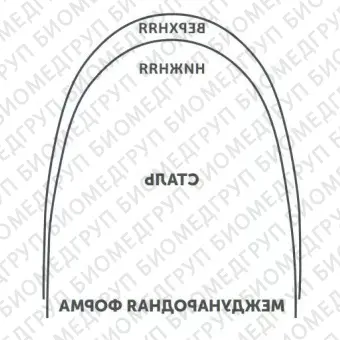 Дуги ортодонтические международная форма верхние БетаТитан INT BT U .019х.025/.48х.64