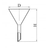 Воронка лабораторная, стекло, d 25 мм, h 38 мм, Россия, 2919